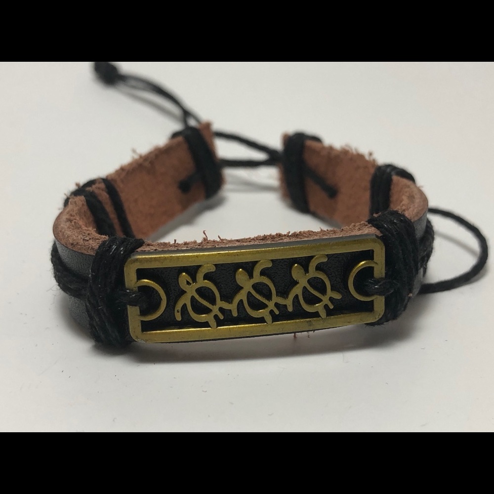 🐢 turtle leather bracelet